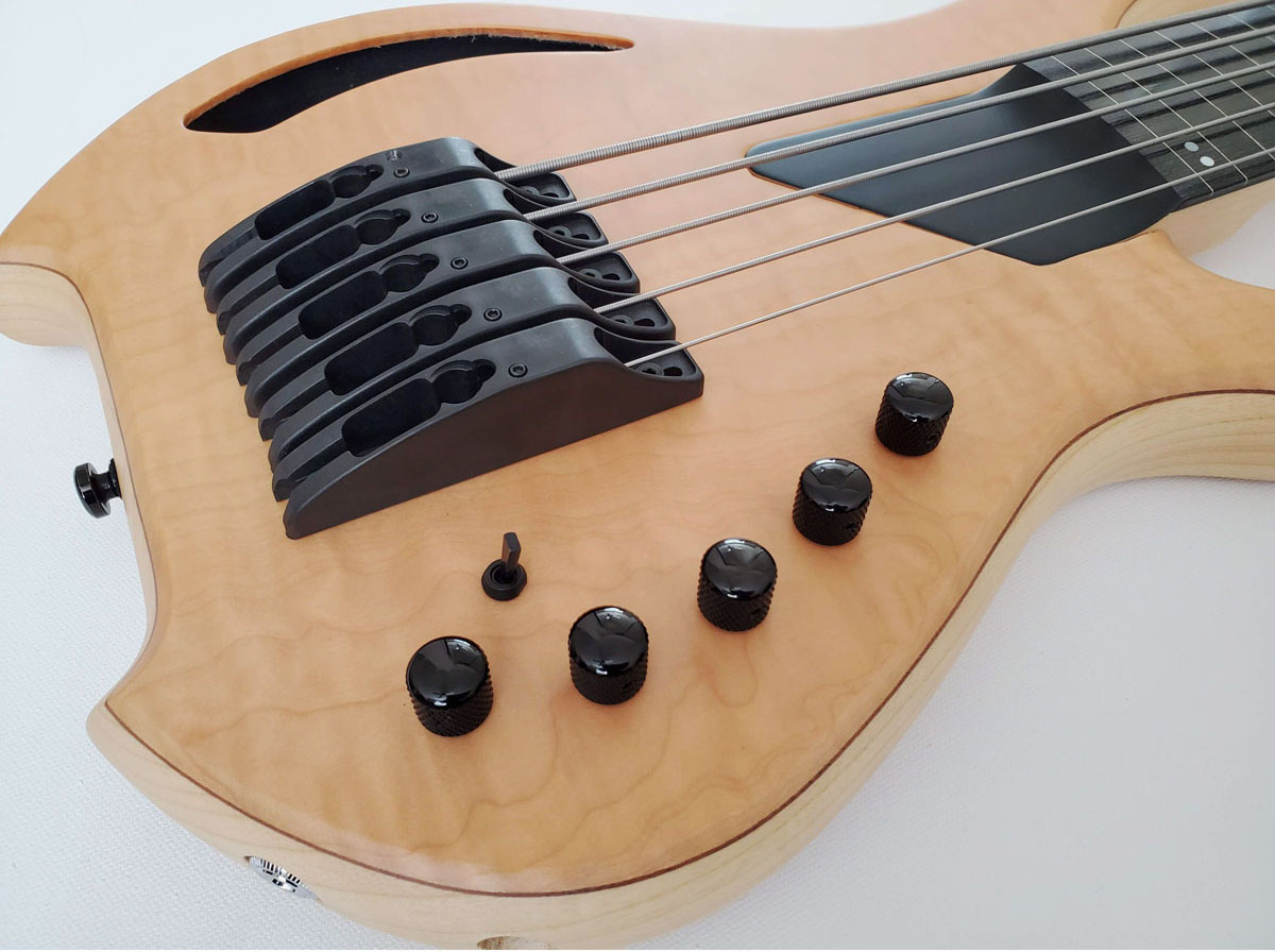 LIGHTWAVE VL- 5FL Transparent Natural - Бас гитара пятиструнная безладовая (оптический звукосниматель) 5