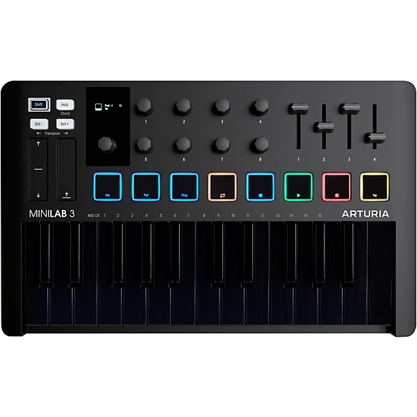 MIDI-клавиатура Arturia MiniLab 3 Deep Black + Arturia Analog Lab V 2