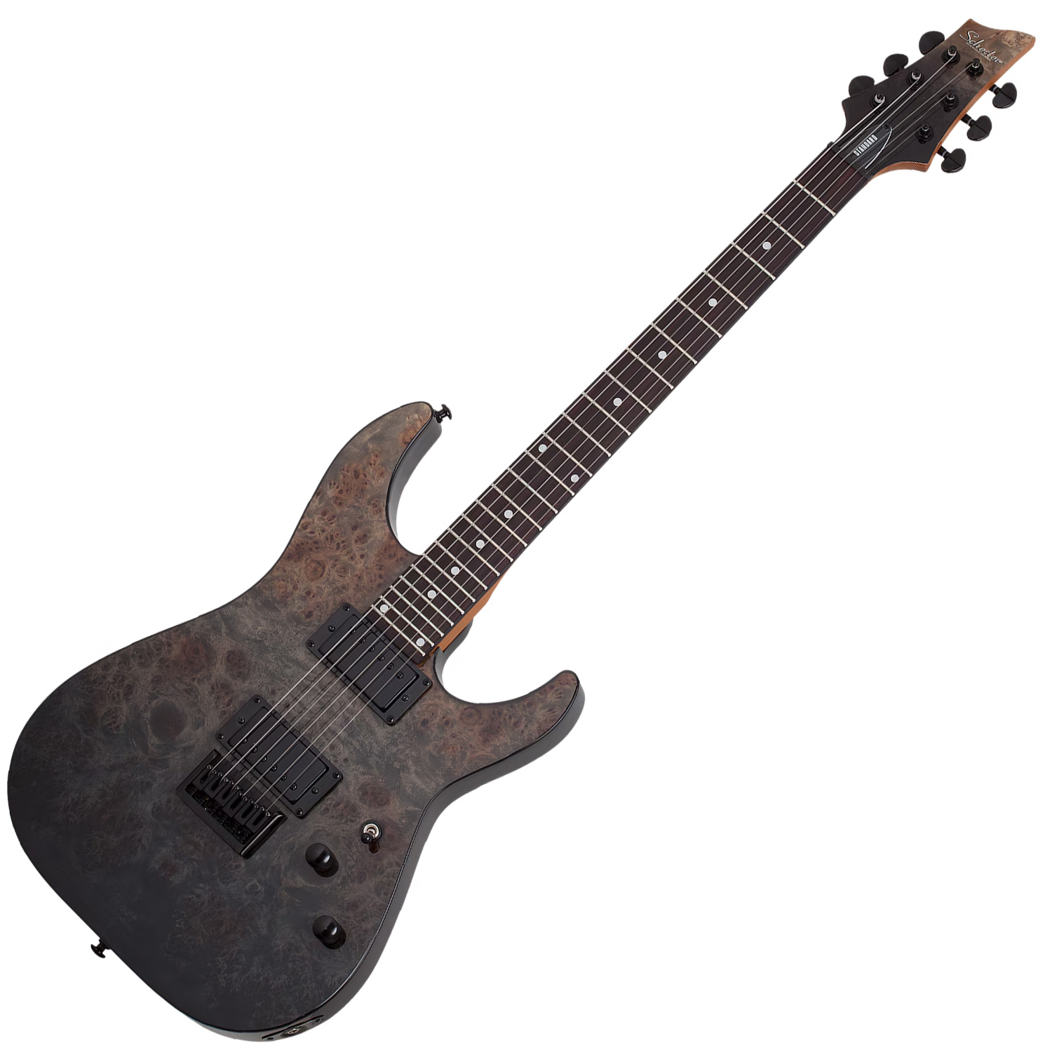 SCHECTER C-1 STANDARD Black Fade Burst Burl - Електрична гітара 15