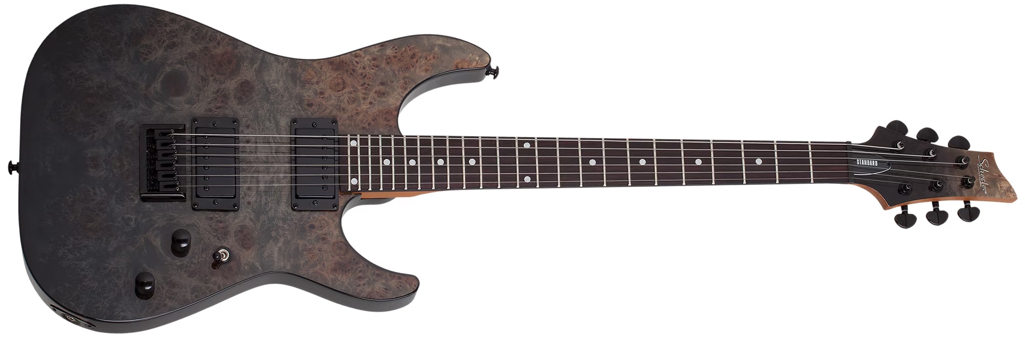 SCHECTER C-1 STANDARD Black Fade Burst Burl - Електрична гітара 2