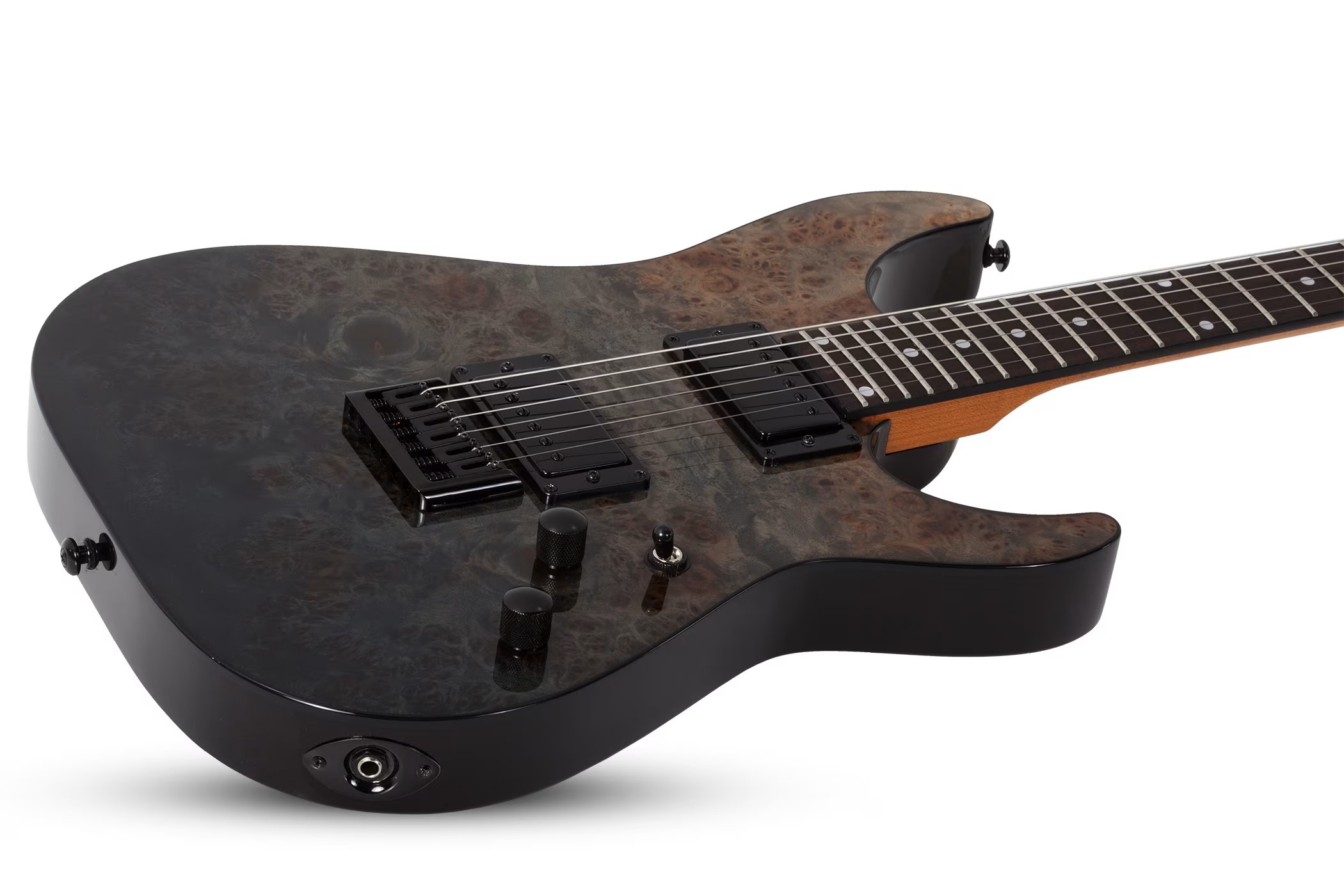 SCHECTER C-1 STANDARD Black Fade Burst Burl - Електрична гітара 3