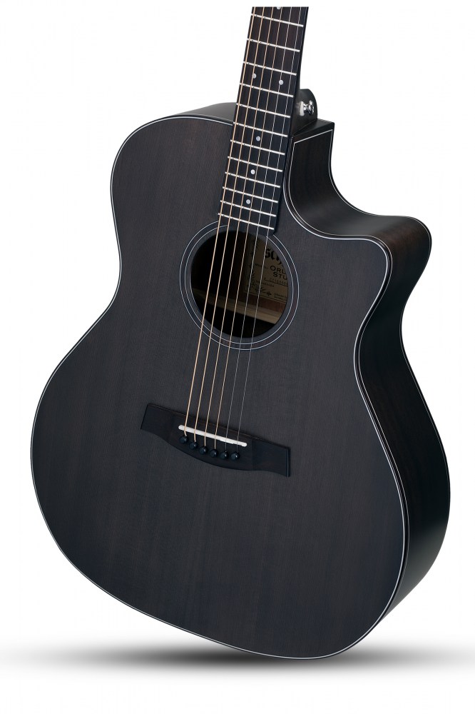 SCHECTER ORLEANS STUDIO AC SSTBLK - Акустична гітара з вирізом та підключенням 5