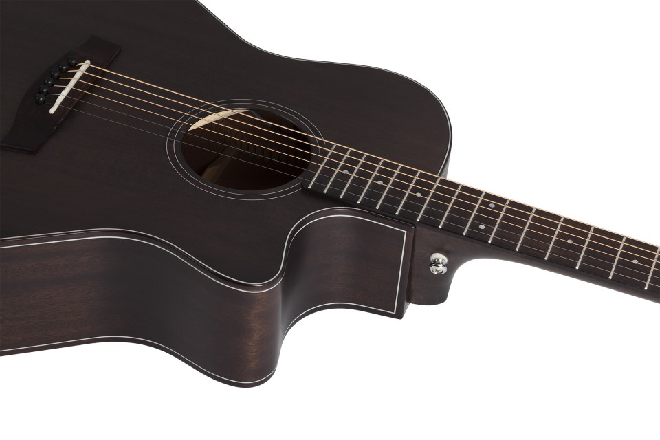 SCHECTER ORLEANS STUDIO AC SSTBLK - Акустична гітара з вирізом та підключенням 7