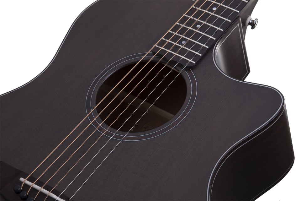SCHECTER ORLEANS STUDIO AC SSTBLK - Акустична гітара з вирізом та підключенням 8