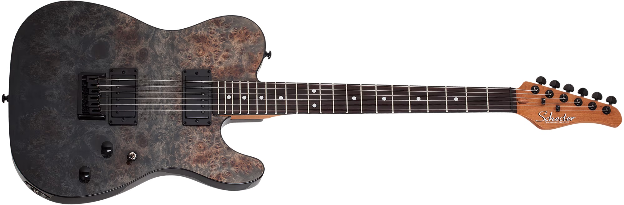 SCHECTER PT STANDARD Black Fade Burst Burl - Електрична гітара 2