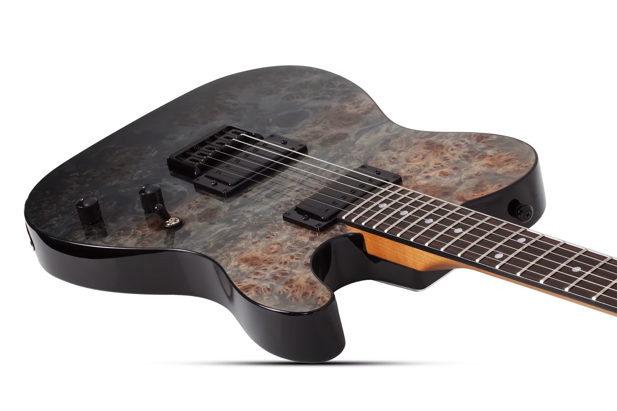 SCHECTER PT STANDARD Black Fade Burst Burl - Електрична гітара 8
