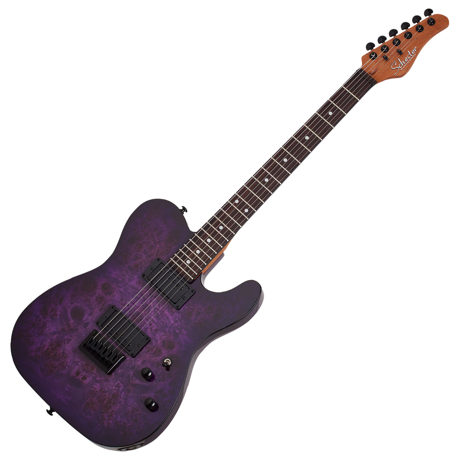 SCHECTER PT STANDARD Purple Burst Burl - Електрична гітара 17