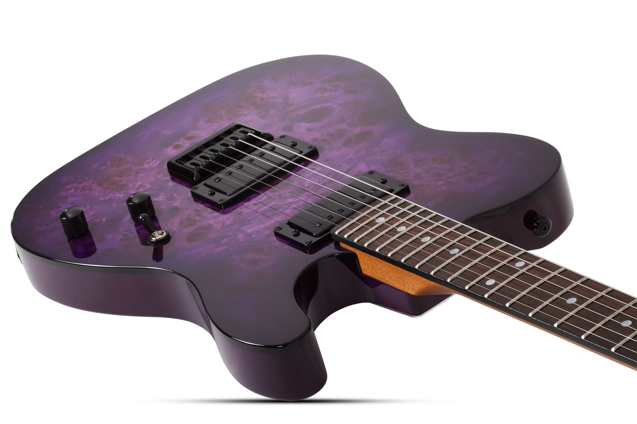 SCHECTER PT STANDARD Purple Burst Burl - Електрична гітара 8