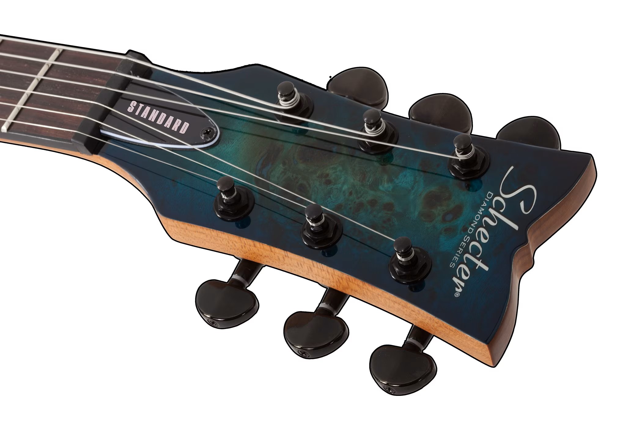 SCHECTER SOLO-II STANDARD Ocean Blue Burst Burl - Електрична гітара 13