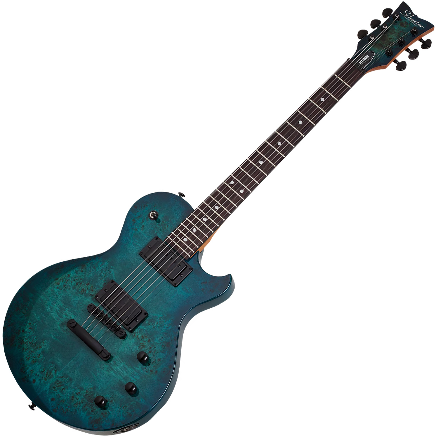 SCHECTER SOLO-II STANDARD Ocean Blue Burst Burl - Електрична гітара 16