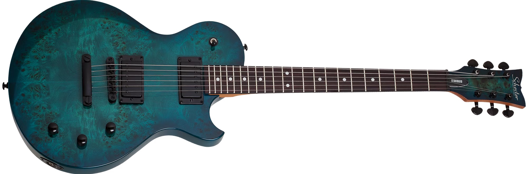 SCHECTER SOLO-II STANDARD Ocean Blue Burst Burl - Електрична гітара 2