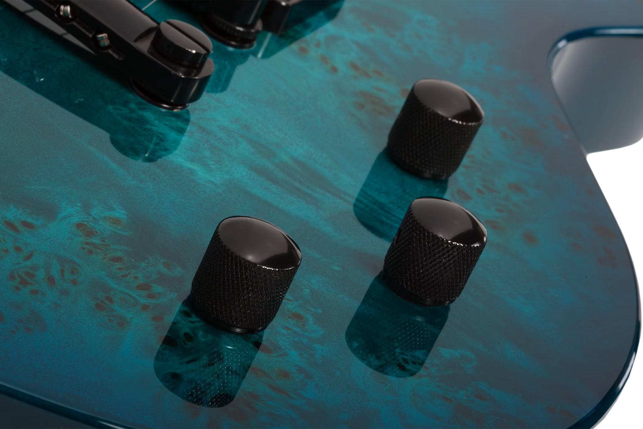 SCHECTER SOLO-II STANDARD Ocean Blue Burst Burl - Електрична гітара 5