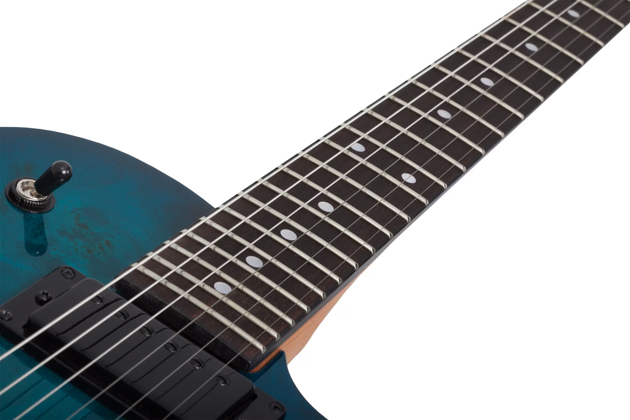 SCHECTER SOLO-II STANDARD Ocean Blue Burst Burl - Електрична гітара 9