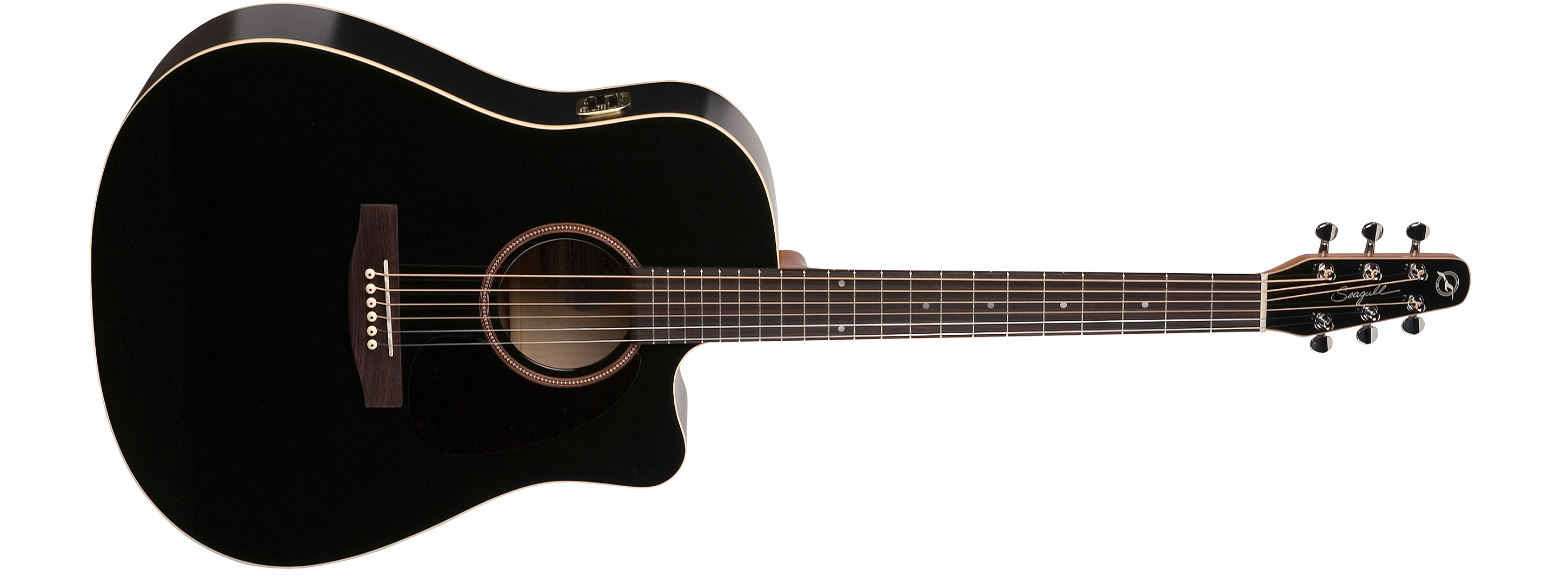 SEAGULL 034208 - Entourage CW Black GT QI (Made in Canada) - Акустична гітара з вирізом та підключенням 2