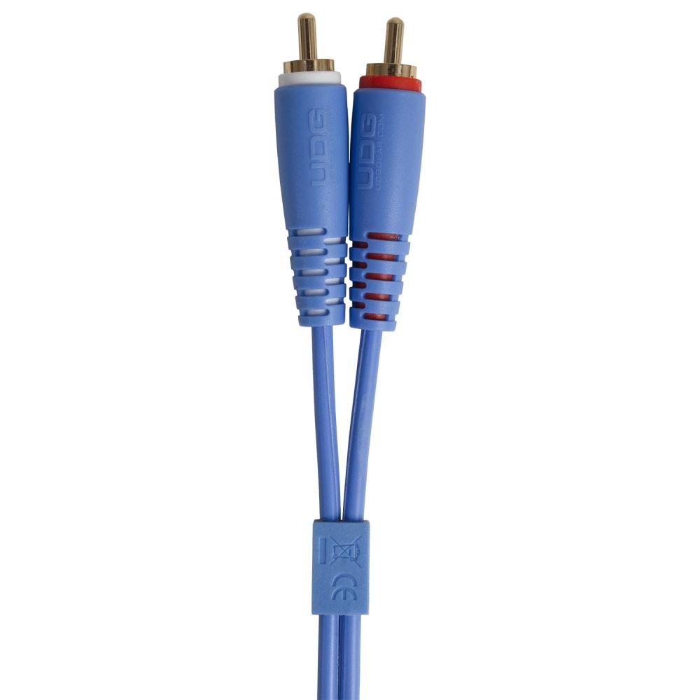 Кабель комутаційний UDG Set RCA Straight-RCA Angled Blue 3m (U97005LB) 3