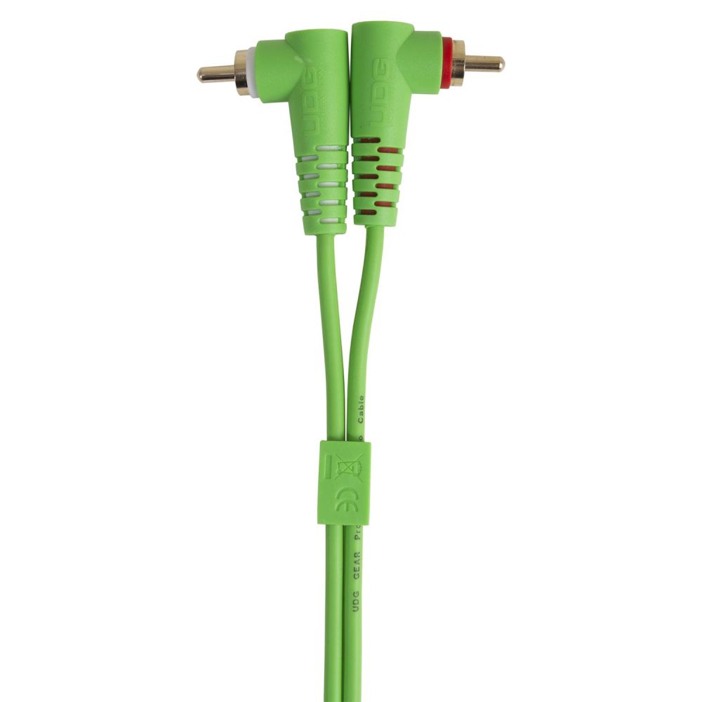 Кабель комутаційний UDG Set RCA Straight-RCA Angled Green 3m (U97005GR) 2
