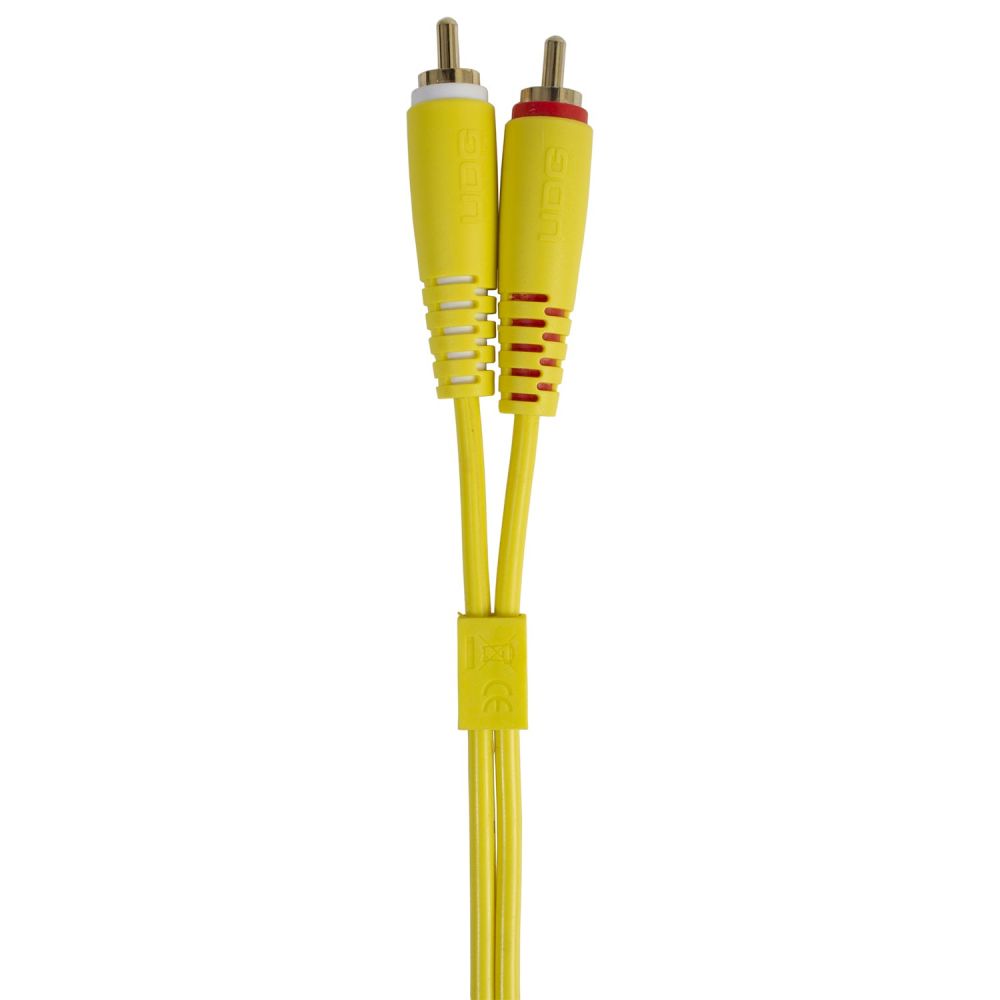 Кабель комутаційний UDG Set RCA Straight-RCA Angled Yellow 3m (U97005YL) 3