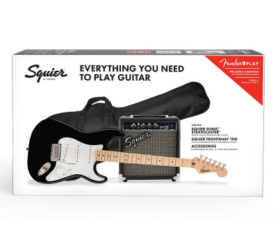 Гітарний набір SQUIER by FENDER SONIC STRATOCASTER PACK MN BLACK  2