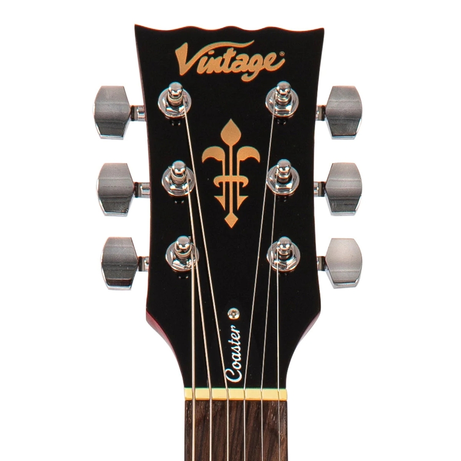Електрогітара Vintage V10CSB Coaster Series колір Cherry Sunburst 6