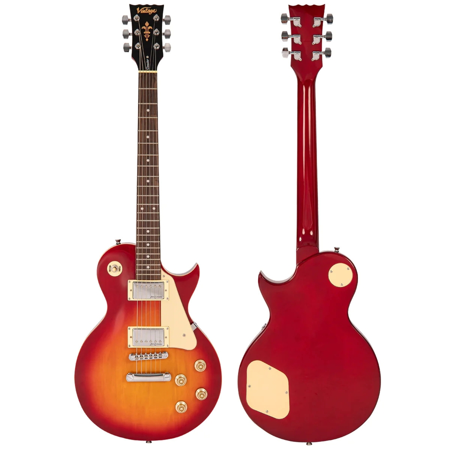 Електрогітара Vintage V10CSB Coaster Series колір Cherry Sunburst 9