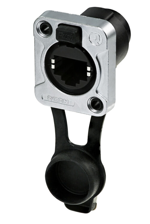 Разъём панельный Ethernet RJ45 мама REAN by Neutrik RRE8F-Z-000-1 2