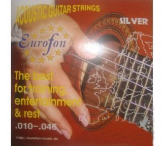 Струни для акустичної гітари EUROFON Eurofon срібло 114184