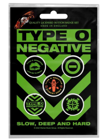Подарочный набор значков TYPE O NEGATIVE - SLOW, DEEP & HARD (iol-018)