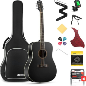 Акустическая гитара Donner Music DAG-1B Black Acoustic Guitar