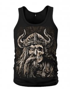 Майка Viking (наполовину лицо, наполовину череп)