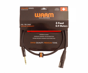 Кабель коммутационный WARM AUDIO Prem-XLRm-TRSm-3'