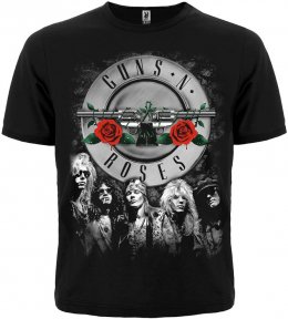 Футболка Guns'n'Roses (лого+фото группы)