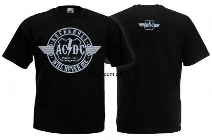 Футболка AC/DC - Rock'N'Roll Will Newer Die