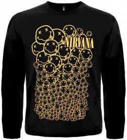 Футболка з довгим рукавом Nirvana (смайли)