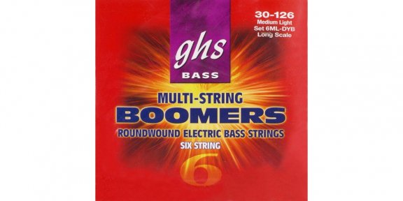 Струны Ghs 6ML-DYB (30-126 Bass Boomers) для 6-струнной бас гитары