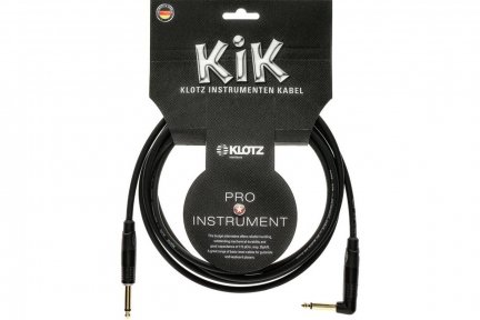 Кабель інструментальний Klotz KIK Instrument Cable Black Angled 3 m Gold (KIKKG3.0PRSW)
