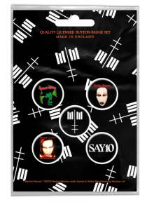 Подарунковий набір значків MARILYN MANSON - CROSS LOGO (iol-047)