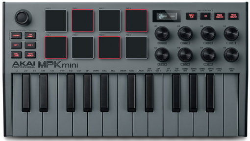 MIDI клавиатура AKAI MPK Mini MK3 Grey 