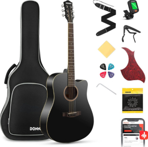 Акустическая гитара Donner Music Acoustic Guitar Cutaway Black