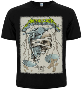 Футболка Metallica (And Justice For All Skull) green logo