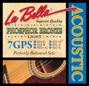Струны акустических гитар La Bella 7GPS Phosphor Bronze Light Tension .012 - .052