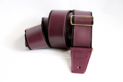 Гітарний ремінь Tropaeis Leather Glam Rock (grape)