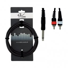 Y-образний кабель Alpha Audio 1stereo jack/ 2 RCA (тюльпан 1.5м) 190140