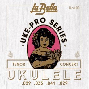 Струни для укулеле La Bella 100W Uke-Pro, Concert/Tenor Wound 4th