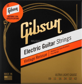 Струни для електрогітар GIBSON SEG-HVR9 VINTAGE REISSUE 9-42 ULTRA LIGHT