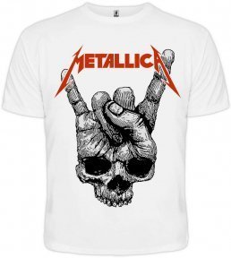Футболка Metallica (Skull Sign of the Horns) white