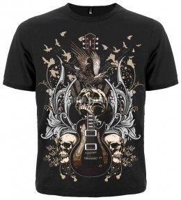 Футболка Guitar with Skulls and Ravens