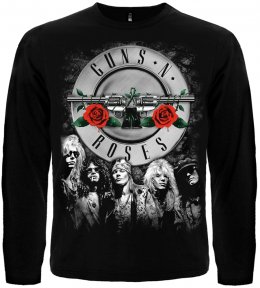 Футболка з довгим рукавом Guns'n'Roses (лого+фото групи)