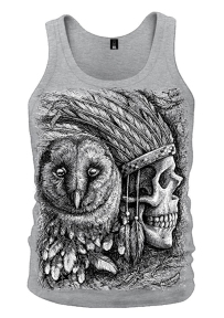 Майка Indian Skull & Owl