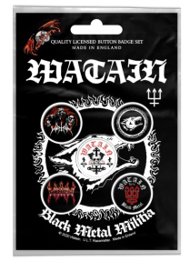 Подарунковий набір значків WATAIN - BLACK METAL MILITIA (iol-040)
