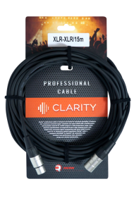 Професійний симетричний кабель Clarity XLR-XLR/15m